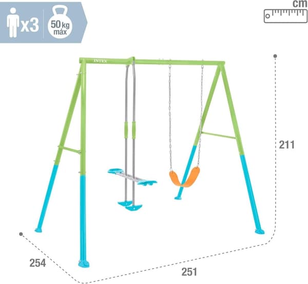 Double Garden Swing leikkisetti lapsille Glider INTEX 44120