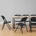 Miniatyrbillede 2 af 10: Sæt med 4 klapstole – Cateringsæt, Metal & HDPE, Sort ModernHome