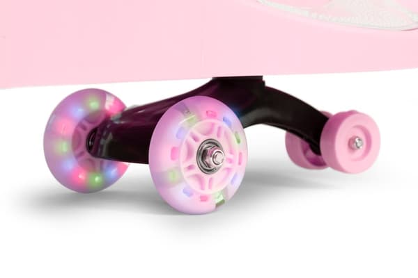 Wiggle bil ride-on leketøy LED hjul rosa ECOTOYS