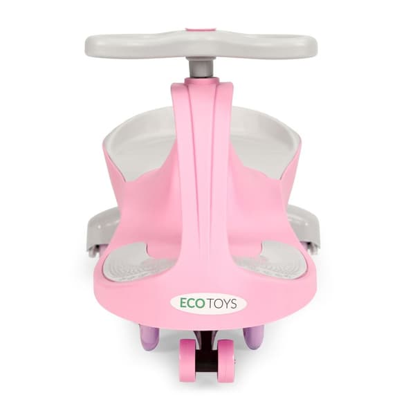 Wiggle bil ride-on leketøy LED hjul rosa ECOTOYS
