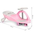 Miniatyrbilde 9 av 9: Wiggle bil ride-on leketøy LED hjul rosa ECOTOYS