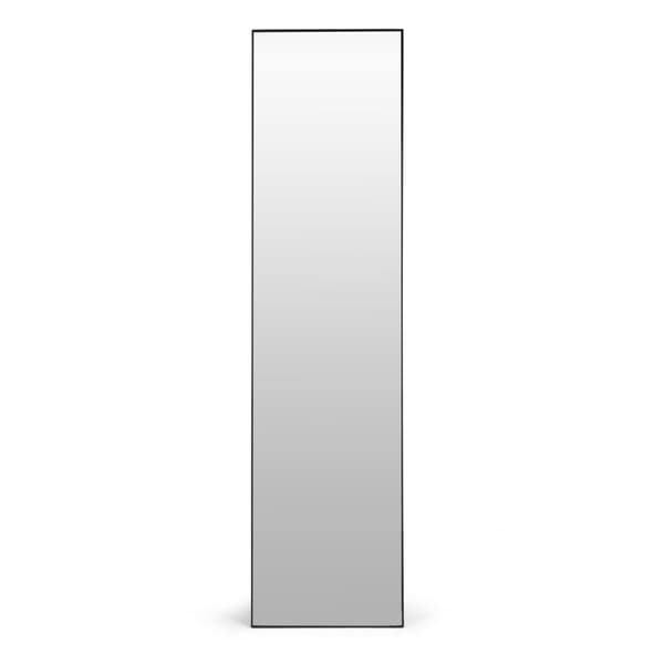 Stort stående spejl 159 cm, aluminium, sort stel, ModernHome