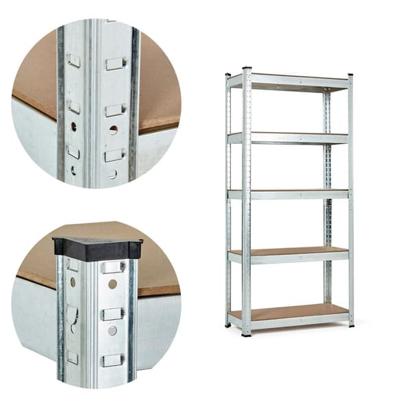 Opbevaringsstativ 180x90x40 cm Galvaniseret stål, 5 hylder, 875 kg Kapacitet ModernHome