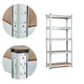 Miniatyrbillede 7 af 9: Opbevaringsstativ 180x90x40 cm Galvaniseret stål, 5 hylder, 875 kg Kapacitet ModernHome