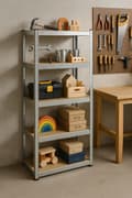 Miniatyrbillede 2 af 9: Opbevaringsstativ 180x90x40 cm Galvaniseret stål, 5 hylder, 875 kg Kapacitet ModernHome