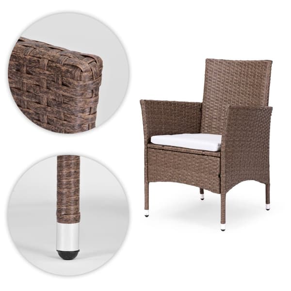 Havemøbelsæt med rattanlignende finish – 4 stole + bord MultiGarden