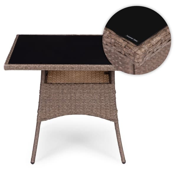 Havemøbelsæt med rattanlignende finish – 4 stole + bord MultiGarden