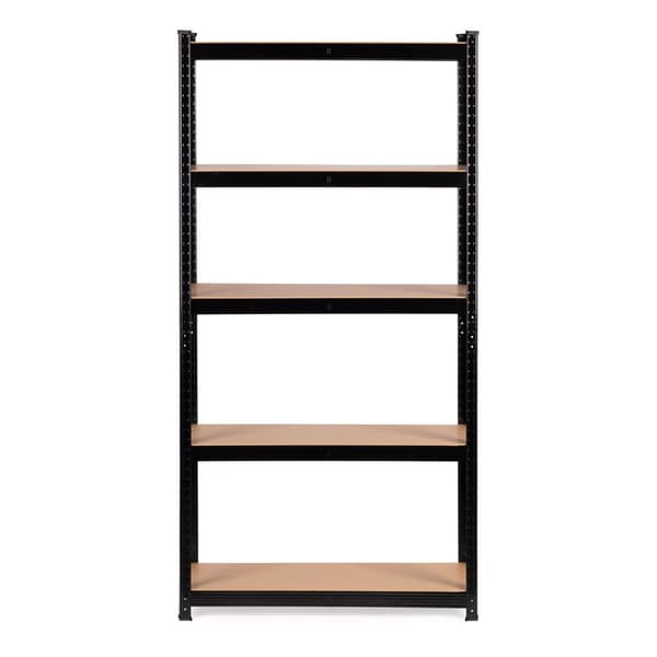 Metalopbevaringshylde 180x90x30 cm til garage eller kælder, 5 hylder, 875 kg Kapacitet ModernHome