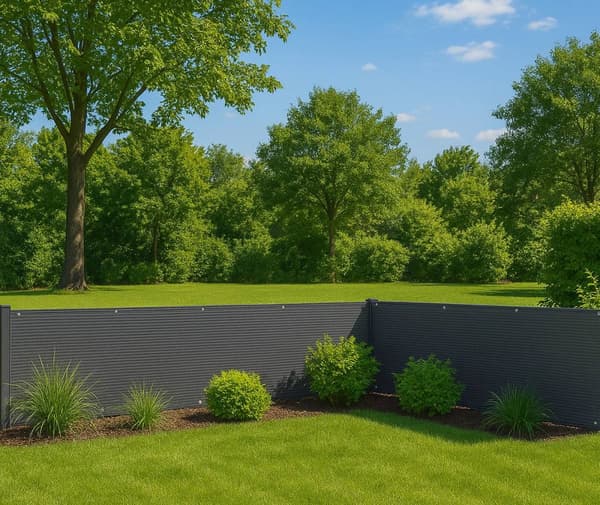 Balkon Privatskærm med Beslag 100x700 cm Skyggenet + monteringstilbehør Grå MultiGarden