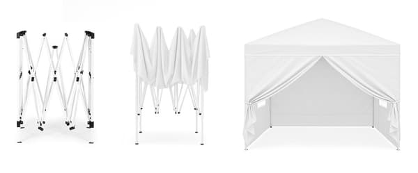 Havepavillontelt 3x3 m Pop-Up med 4 Sidevægge MultiGarden