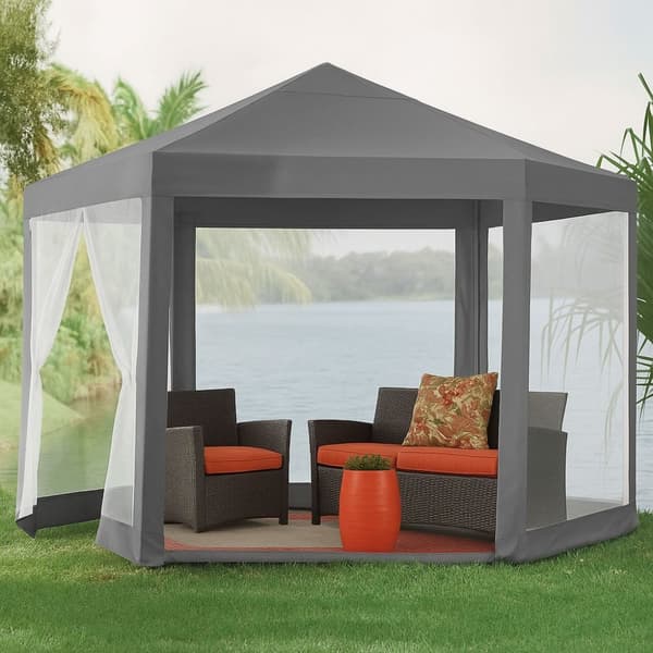 Havehandel Pavillon Telt 2x2x2 m med Myggenet Grå MultiGarden