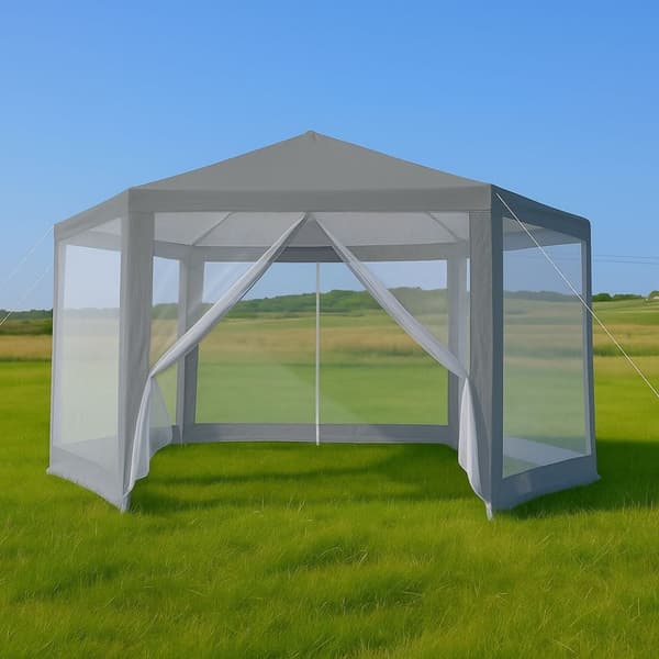Havehandel Pavillon Telt 2x2x2 m med Myggenet Grå MultiGarden