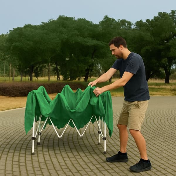Trädgårdspaviljongtält 3x3 m Pop-Up med 4 sidoväggar MultiGarden