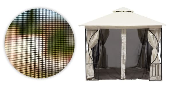Myggenet til Havepavillon 3x3 m med lynlåslukning MultiGarden
