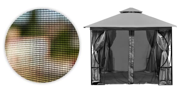 Myggenet til Havepavillon 3x3 m med lynlåslukning MultiGarden