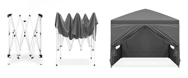 Havepavillontelt 3x3 m Pop-Up med 4 Sidevægge MultiGarden