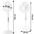 Miniatyrbillede 10 af 10: Gulvblæser stående ventilator 45W – 3 tilstande, 5 blade, timer, fjernbetjening
