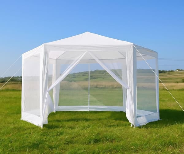 Havehandel Pavillon Telt 2x2x2 m med Myggenet Hvid MultiGarden