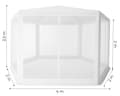 Miniatyrbillede 9 af 9: Havehandel Pavillon Telt 2x2x2 m med Myggenet Hvid MultiGarden