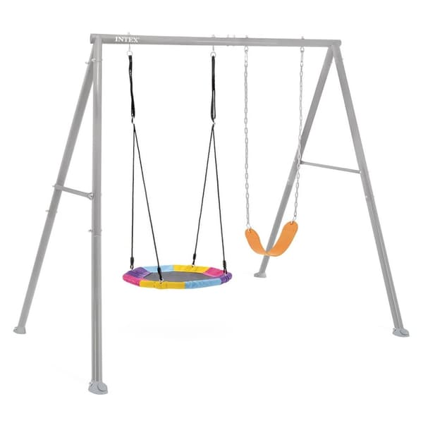 Dubbel trädgårdsgunga lekset för barn med Nest Swing INTEX 44126