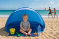 Miniatyrbillede 4 af 10: Pop-up strandtelt Vindfang til strand, pool, have Blå MultiGarden
