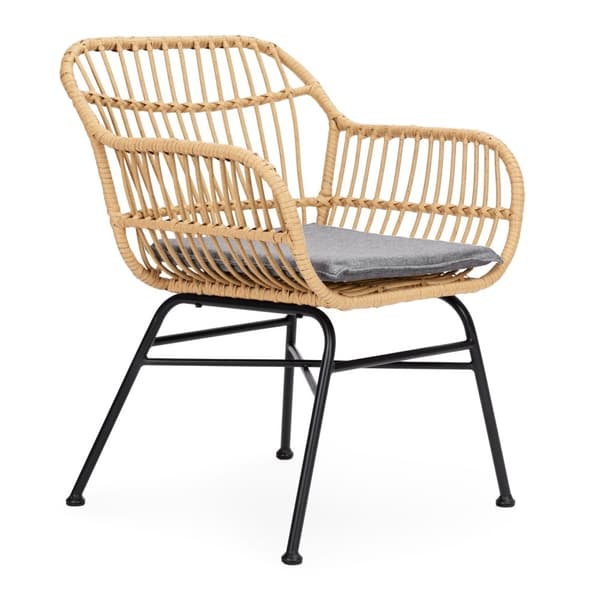 Havemøbelsæt med rattanlignende finish – stole, bord + puder MultiGarden