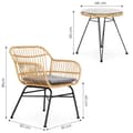 Miniatyrbillede 10 af 10: Havemøbelsæt med rattanlignende finish – stole, bord + puder MultiGarden