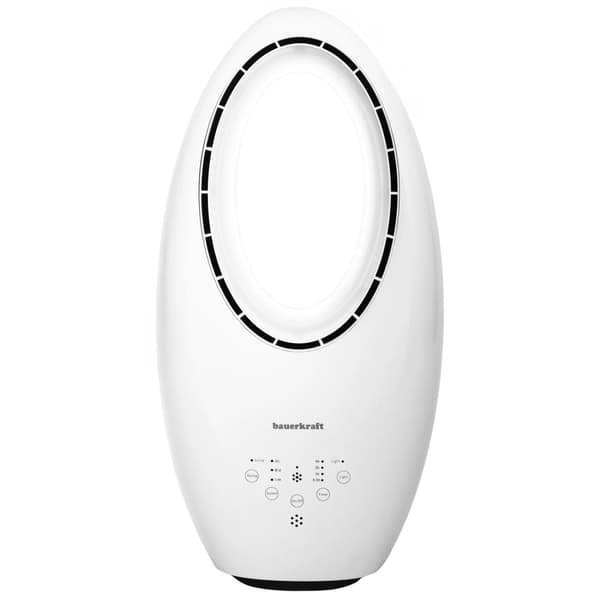 Moderne bladløs stående gulvventilator 60W – 3 tilstande, fjernbetjening, timer, LED-belysning