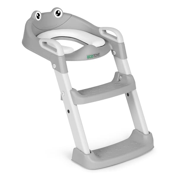 Toiletsæde til børn med trin og stige, blå, ECOTOYS