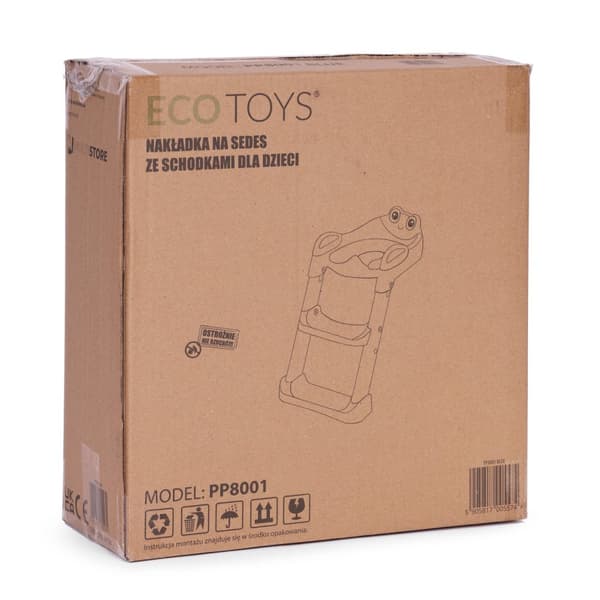 Toiletsæde til børn med trin og stige, blå, ECOTOYS