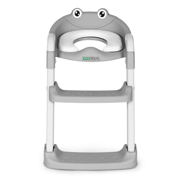 Toiletsæde til børn med trin og stige, blå, ECOTOYS