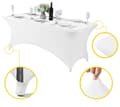 Miniatyrbillede 4 af 8: Universal Borddæksel til Catering Bord 240 cm 8FT White Stretch MultiGarden