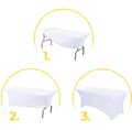 Miniatyrbillede 5 af 8: Universal Borddæksel til Catering Bord 240 cm 8FT White Stretch MultiGarden