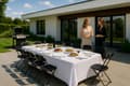 Miniatyrbillede 6 af 8: Universal Borddæksel til Catering Bord 240 cm 8FT White Stretch MultiGarden