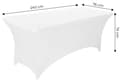 Miniatyrbillede 8 af 8: Universal Borddæksel til Catering Bord 240 cm 8FT White Stretch MultiGarden