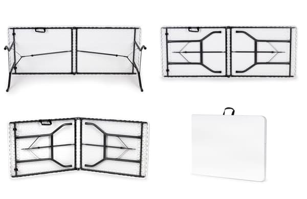 Catering Sæt – Klapbord + 4 Stole HDPE Hvid MultiGarden