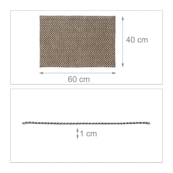 Zigzag jute dørmåtte