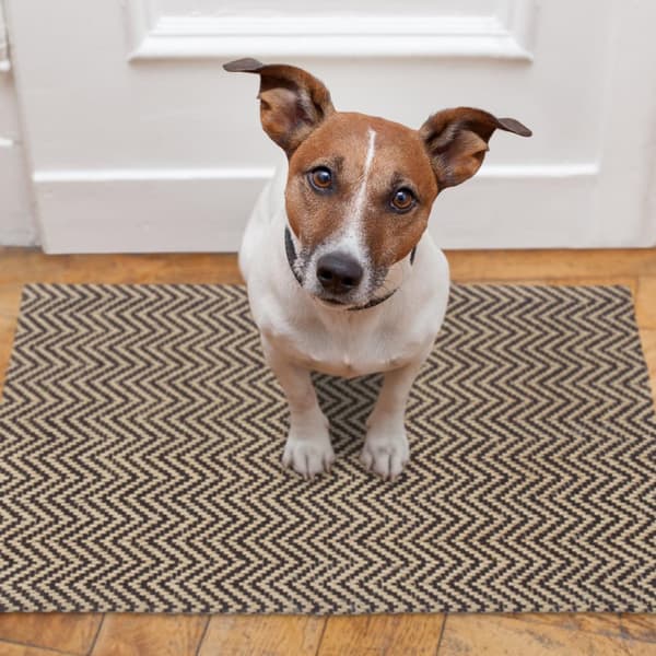 Zigzag jute dørmåtte