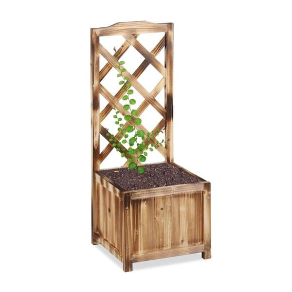 Flammet plantekasse med espalier