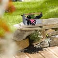 Miniatyrbillede 2 af 8: Zink blomsterkasse med træhåndtag