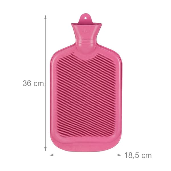 Pink varmtvandsflaske 2L