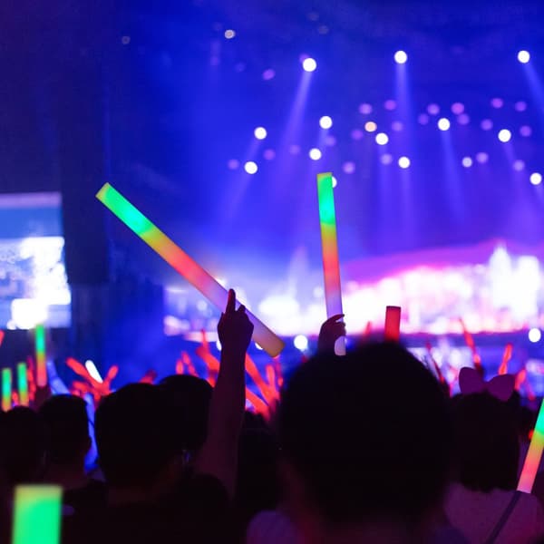Sæt med 12 LED Glow Sticks