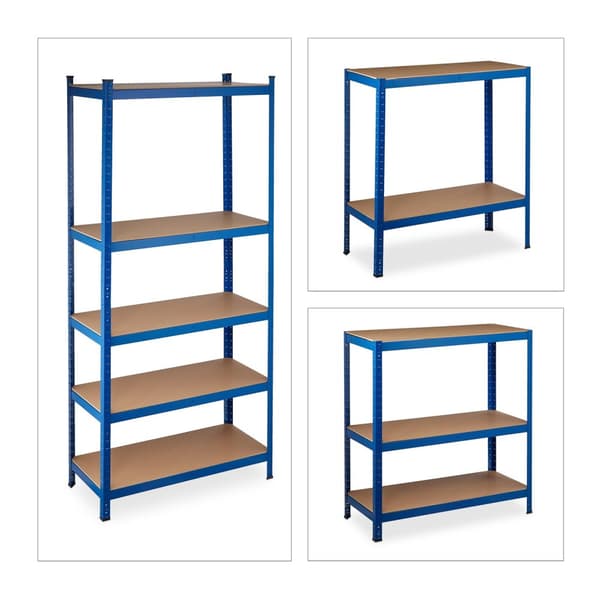 Heavy Duty reol 220 cm Blå