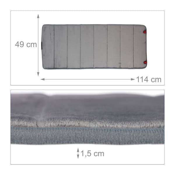 Grå Memory Foam Bademåtte