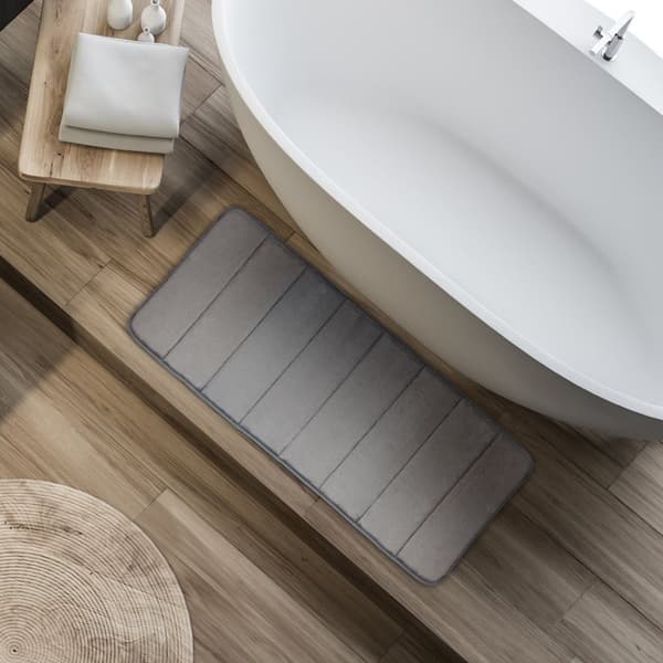 Grå Memory Foam Bademåtte