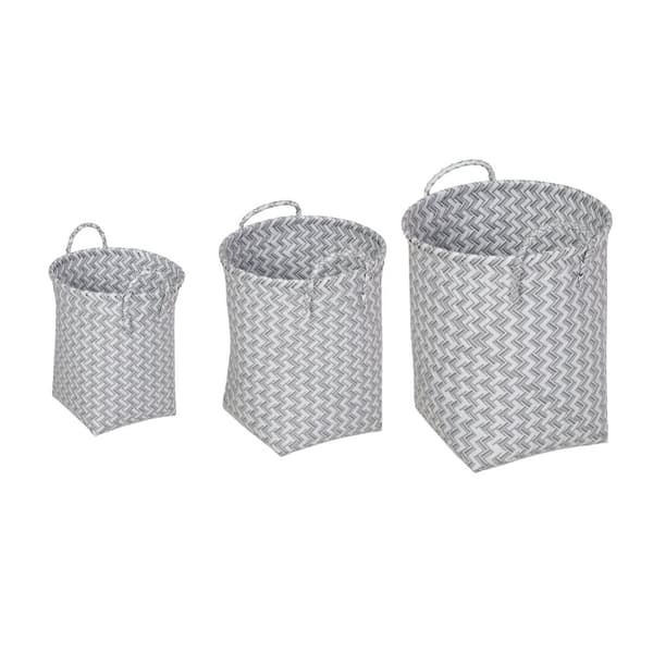 Vevd skittentøyskurv sett med 3