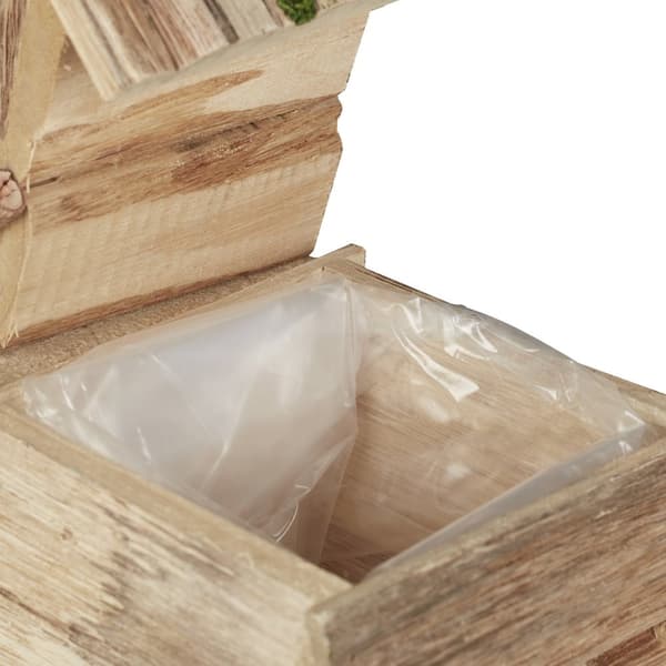 Plantekasse med fuglehus