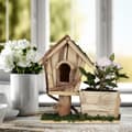 Miniatyrbillede 2 af 9: Plantekasse med fuglehus