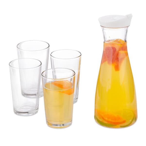 Vandkaraffel med glassæt