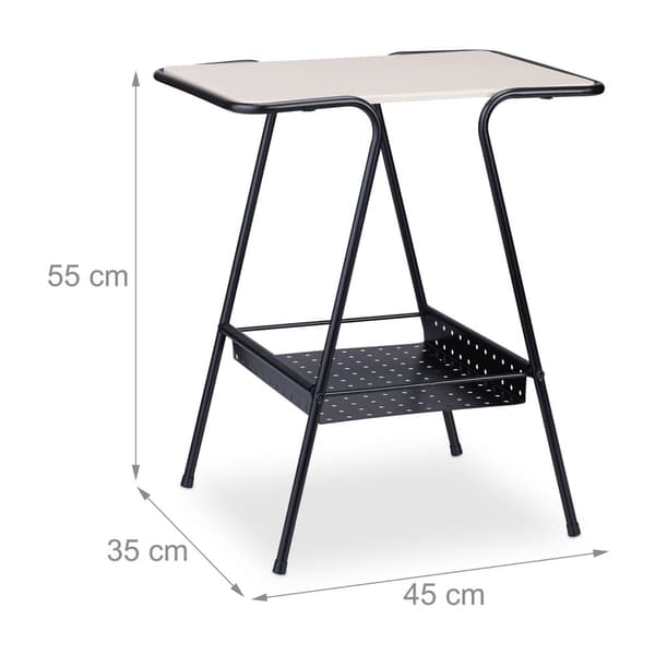 Sidebord med magasinhylle
